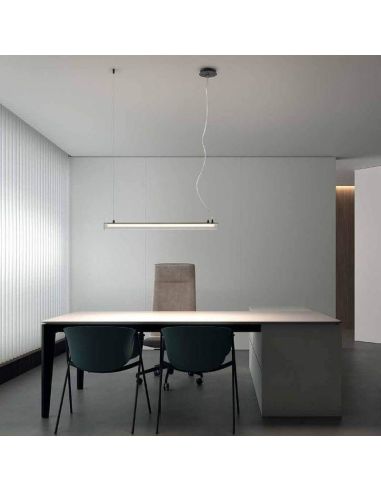 Lámpara colgante LED Oslo de metal y cristal negra pequeña ambiente