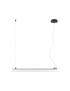 Lámpara colgante LED Oslo de metal y cristal negra pequeña