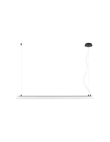 Suspension LED Oslo en verre et métal noir