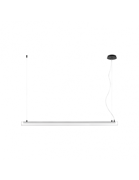 Candeeiro suspenso LED Oslo em vidro preto e metal