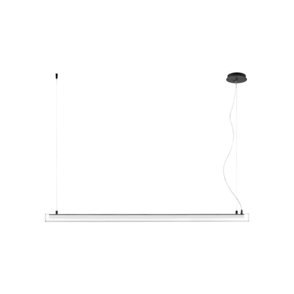 Candeeiro suspenso LED Oslo em vidro preto e metal