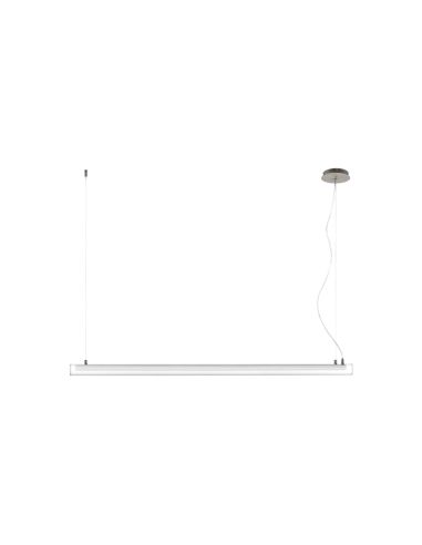 Lámpara colgante LED Oslo de metal y cristal níquel