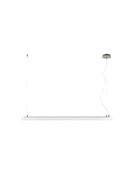 Suspension LED Oslo en métal nickel et verre