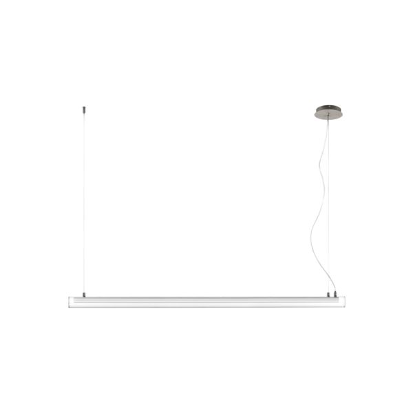 Lámpara colgante LED Oslo de metal y cristal níquel