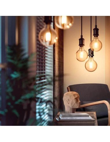 Bombilla LED Globo G125 Filamento 550Lm 7W 2.100K - Philips Hue - Compatible con Alexa, Google Home Philips | LeonLeds