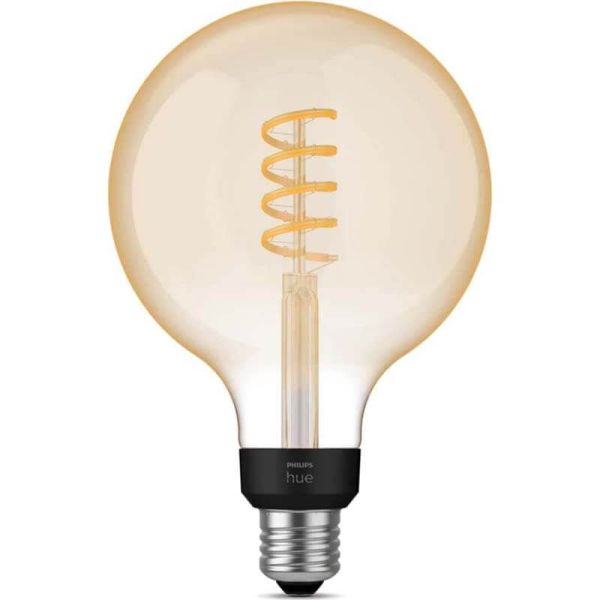 Bombilla LED Globo G125 Filamento 550Lm 7W 2.100K - Philips Hue - Compatible con Alexa, Google Home Philips | LeonLeds