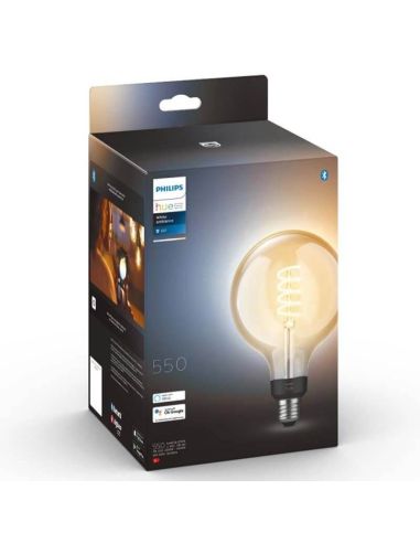 Lâmpada Globo LED Filamento G125 550Lm 7W 2.100K - Philips Hue - Compatível com Alexa, Google Home Philips | leonleds