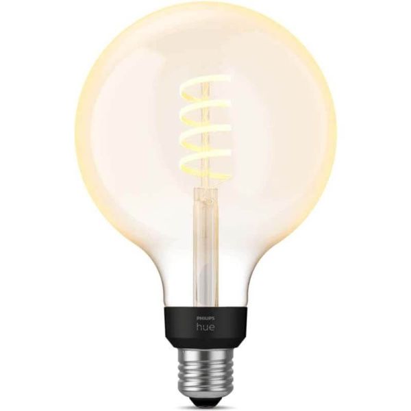 Bombilla LED Globo G125 Filamento 550Lm 7W 2.100K - Philips Hue - Compatible con Alexa, Google Home Philips | LeonLeds
