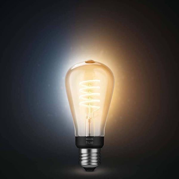 Bombilla LED filamento ST72 550Lm 7W 2.100K - Philips Hue - Compatible con Alexa, Google Home | LeonLeds