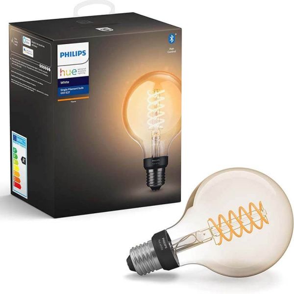 Bombilla LED Globo G93 Edison 550Lm 7W 2.100K - Philips Hue - Compatible con Alexa, Google Home | LeonLeds