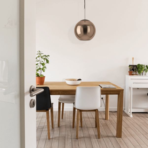 Suspension ronde en verre cuivré Ambiance Córdoba