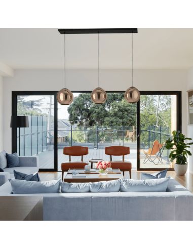 Lámpara colgante de cristal Córdoba de 3 luces ambiente