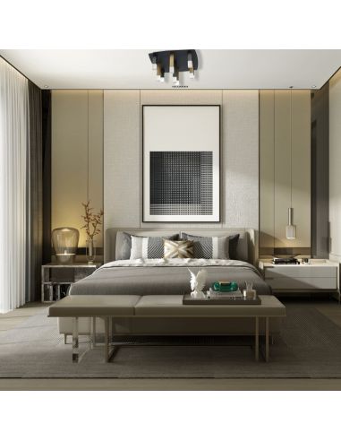 Plafonnier LED Shelves ambiance noir et doré