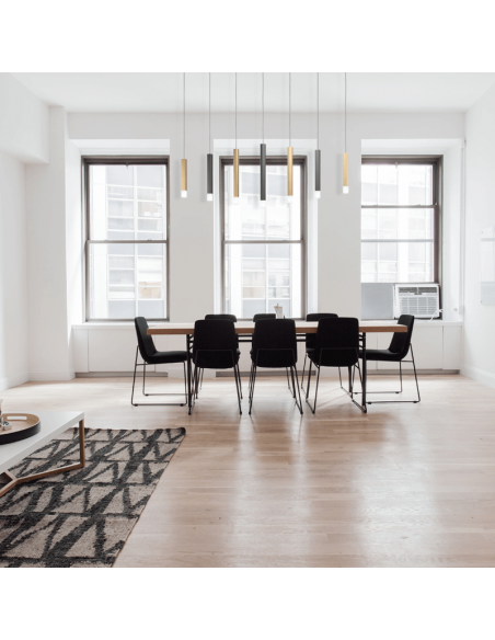 Luminária pendente de LED minimalista de 7 luzes ambiente