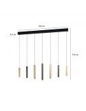 Lámpara colgante LED minimalista de 7 luces medidas