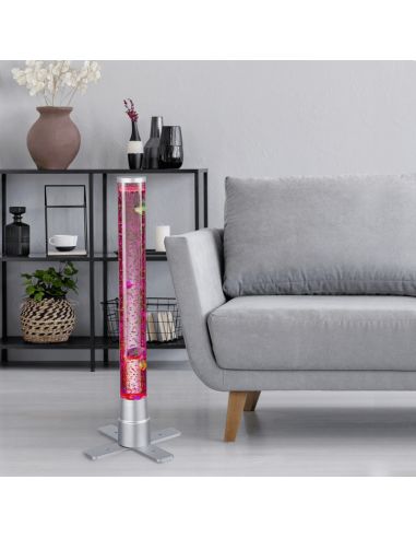 Lámpara de pie LED multicolor Motion con peces 61cm ambiente