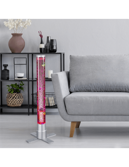 Candeeiro de pé LED multicolor Motion com peixe ambiente 61cm