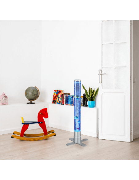 Candeeiro de pé LED multicolor Motion com peixe ambiente RGB de 61 cm