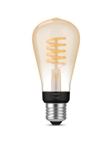 Bombilla LED filamento ST64 550Lm 7W 2.100K - Philips Hue - Compatible con Alexa, Google Home | LeonLeds