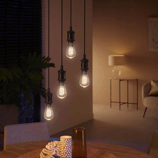 Bombilla LED filamento ST64 550Lm 7W 2.100K - Philips Hue - Compatible con Alexa, Google Home | LeonLeds