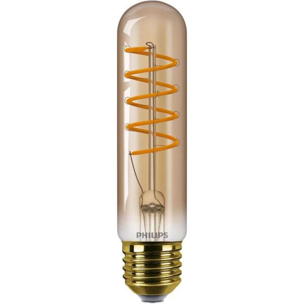 Bombilla LED Flame Gold Tubular T32 Regulable 4W - 25W 1.800K Vintage LED 8719514315495 | LeonLeds
