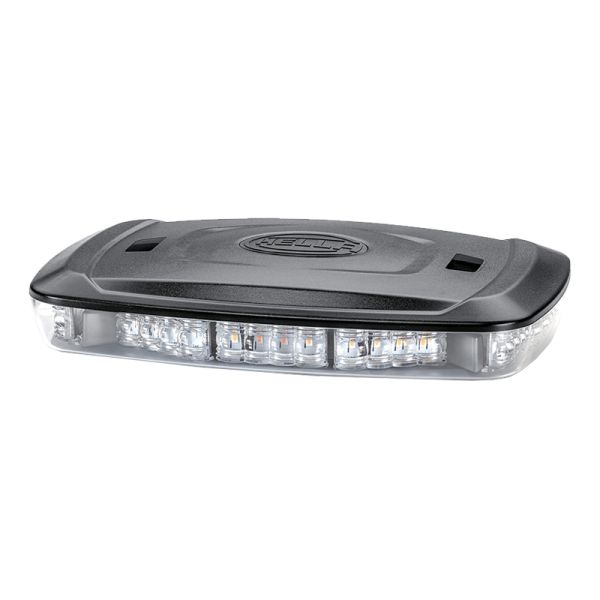 Mini rampe lumineuse magnétique ambre avec prise allume-cigare Hella 2RL 014 565-021 | Éclairage LeonLeds
