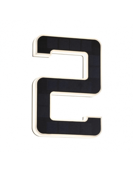 Número para casa con luz LED solar y recargable 2