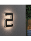 Número para casa con luz LED solar y recargable 2 ambiente