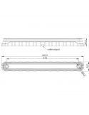 Dimensiones Barra LED de Galibo Homologada y estanca FT-092 LED SM1, R1, A Fristom | LeonLeds