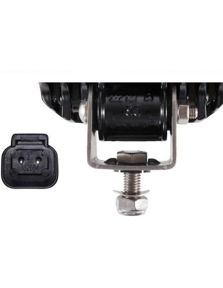 Luz de trabalho LED quadrada potente 50W 4.400Lm Óptica de trabalho 12V/24V Ultra Beam GEN II Deutsch 1GA 995 606-001 | leonleds