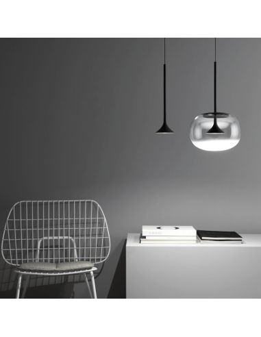 Lámpara colgante LED de metal Alive negro ambiente