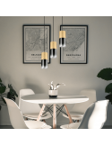Lámpara colgante Robin bronce mate de 3 luces Trio