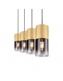 Suspension Robin bronze mat 4 lampes Trio