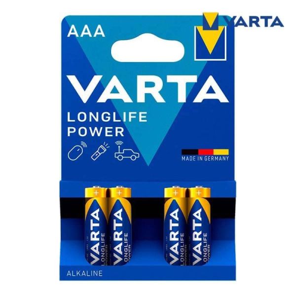 Pila Alcalina AAA LonLife Power de Varta LR03 1.5V 4008496559749 | LeonLeds