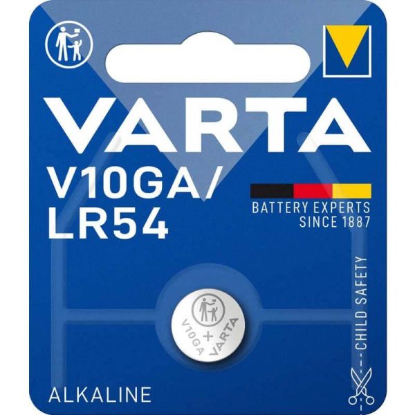 Pila Alcalina LR54 - V10GA 1.5V Blister 1 Unid. 400849297634 | LeonLeds