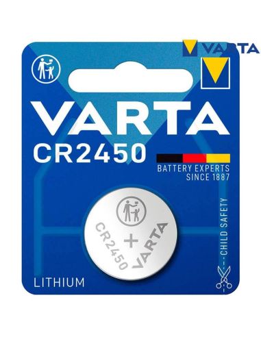 Pila Litio de botón CR2450 3V Blister 1 Unid. 4008496270972 | LeonLeds