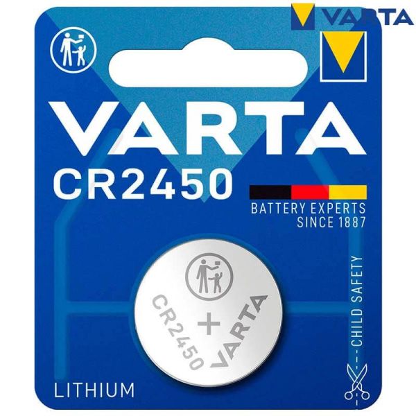 Pila Litio de botón CR2450 3V Blister 1 Unid. 4008496270972 | LeonLeds