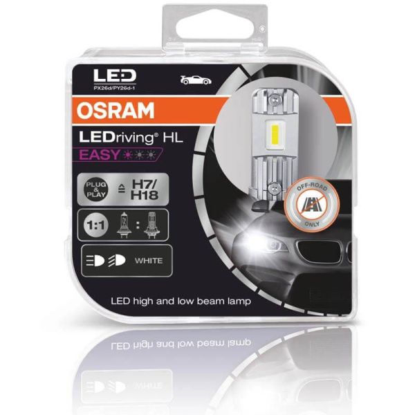 Pack 2 Bombillas LED H7 H18 12V 64210DWESY | LeonLeds
