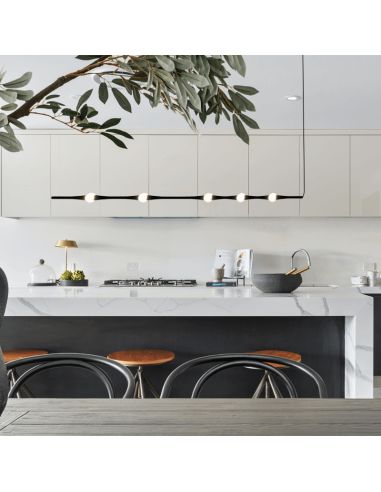 Candeeiro pendente DEW horizontal atmosfera moderna