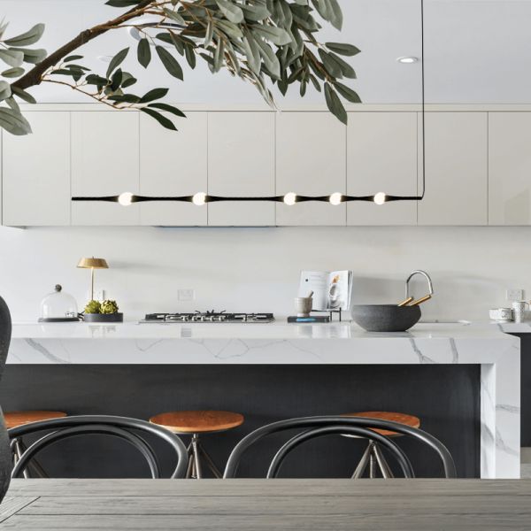 Candeeiro pendente DEW horizontal atmosfera moderna