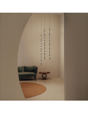 Lámpara colgante LED Dew minimalista vertical ambiente