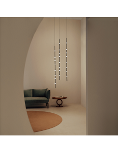 Luminária pendente LED vertical minimalista orvalho 2