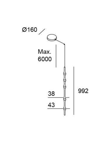 Lampe suspendue LED Dew Minimaliste...