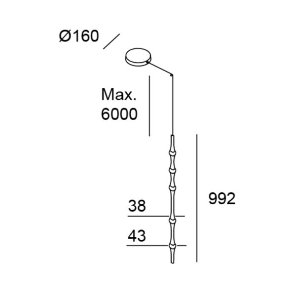 Lampe suspendue LED Dew Minimaliste...