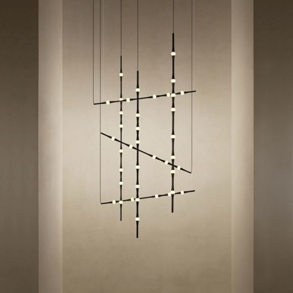 Candeeiro suspenso LED grande Dew 6 luzes Leds C4