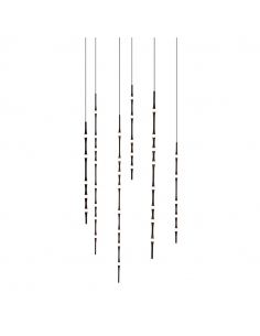 Grande suspension LED Dew à 6 lampes