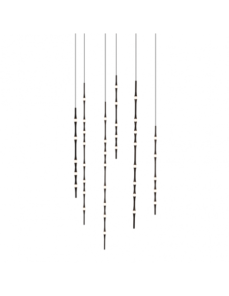 Grande suspension LED Dew à 6 lampes