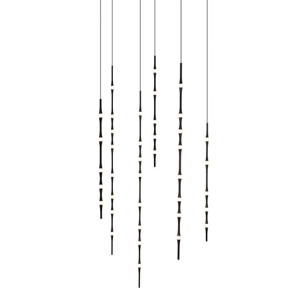 Grande pendente LED de 6 lâmpadas Dew