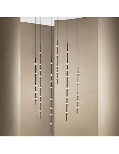 Grande suspension LED Dew à 6 lampes 2