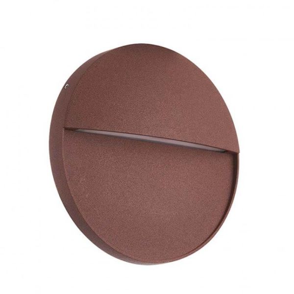 Baliza superficie LED redonda 7643 Corten | LeonLeds Iluminación